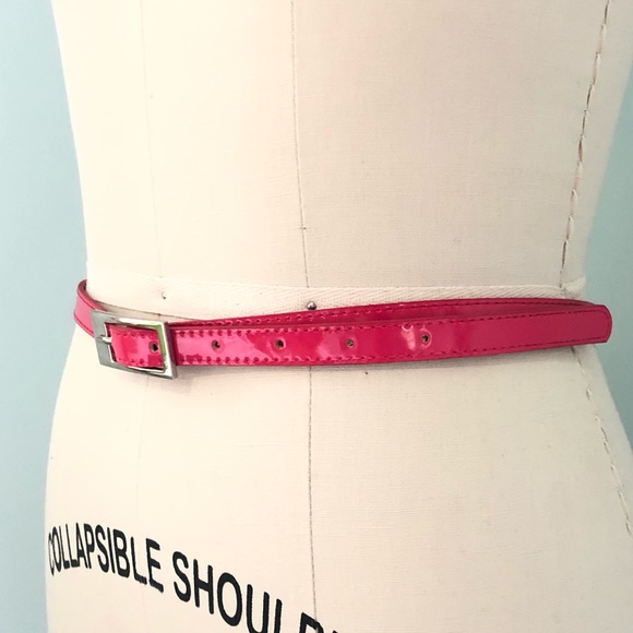 Accessories - Hot Pink Patent Leather Vintage Belt